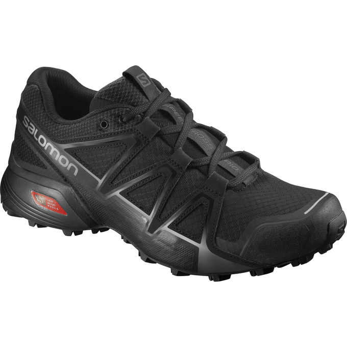 SALOMON UK SPEEDCROSS VARIO 2 - Mens Trail Running Shoes Black,LZBC89712